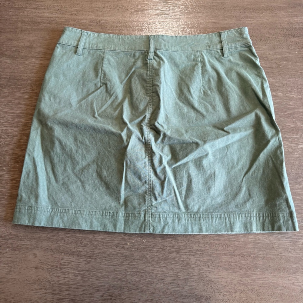 J. Crew Green Denim Mini Skirt Boho 8 - Picture 4 of 11